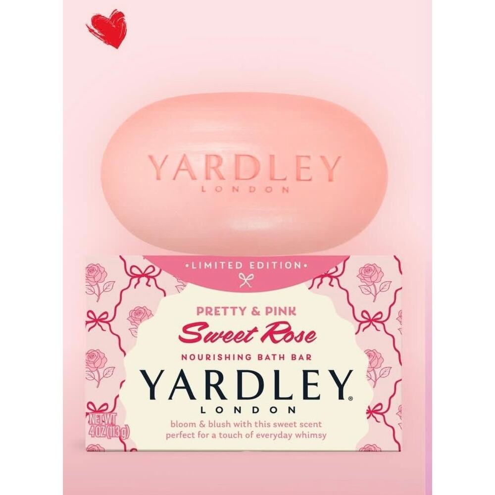 NIB! Yardley London "Pretty & Pink” Party Punch Nourishing Bath Bar 4.0 Oz